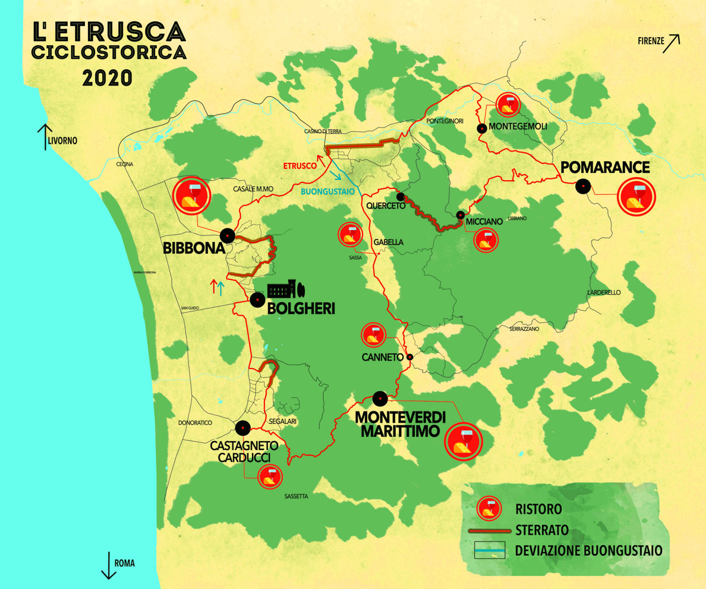 Etrusca Ciclostorica - percorso edizione 2020