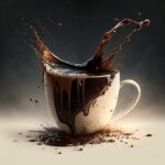 Caffè amaro versato in tazza, simbolo di abitudine quotidiana e possibili effetti sulla salute.